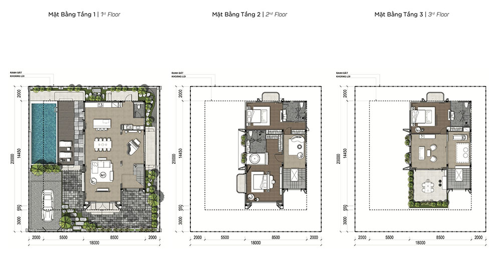 Layout Biệt thự đơn lập Aqua City