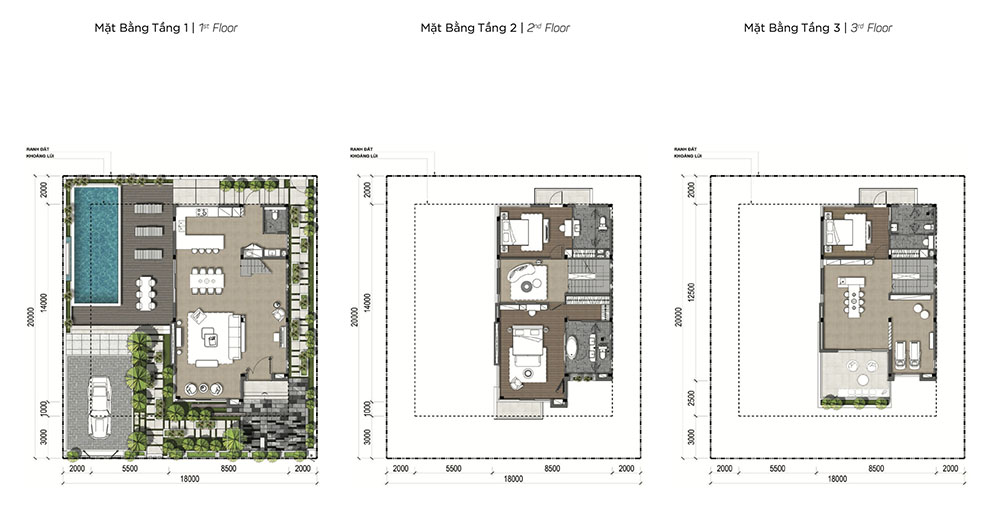 Layout Biệt thự đơn lập Aqua City