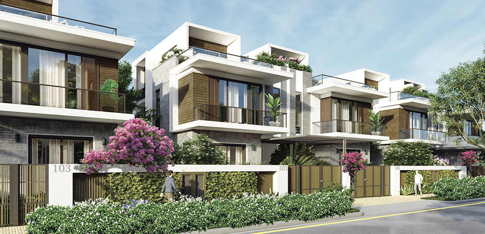 Mẫu Biệt thự song lập Aqua City
