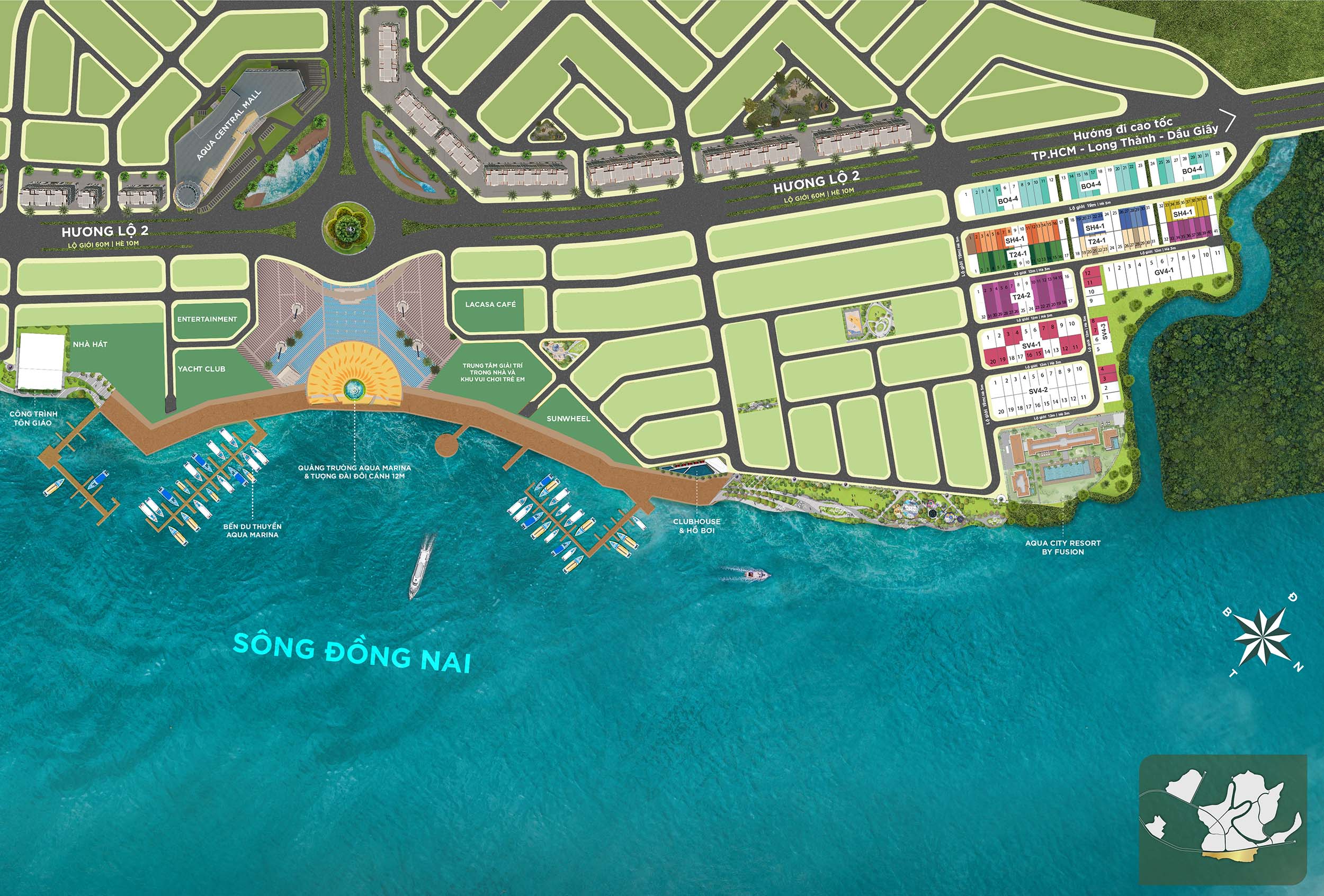 Mặt bằng phân lô Aqua Marina - Sun Harbor 1