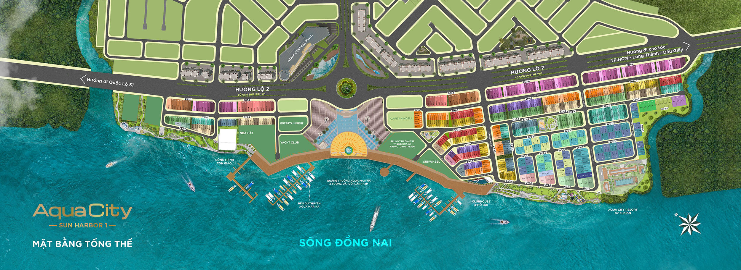 Mặt bằng phân lô Sun Harbor 1